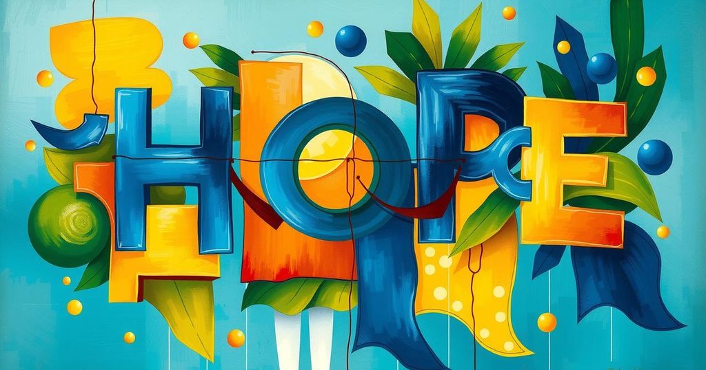 Colorful abstract representation of hope and unity among diverse cultures and backgrounds