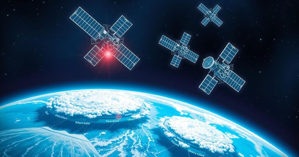 Weather satellites monitoring tropical storms gather crucial data for hurricane forecasts before peak season.
